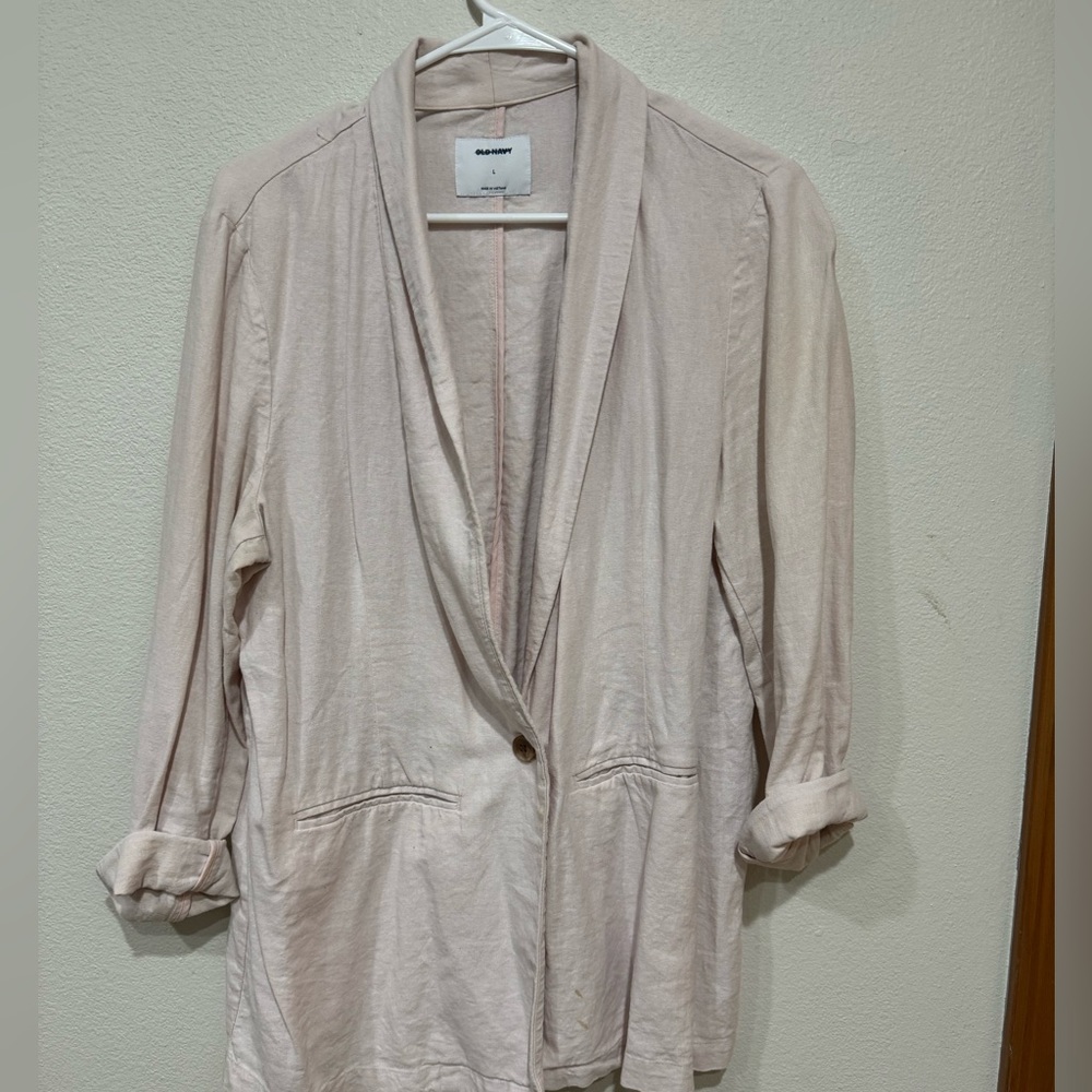 Cute, linen light pink  old navy blazer